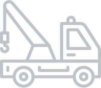 Vector line graphic of a tow truck